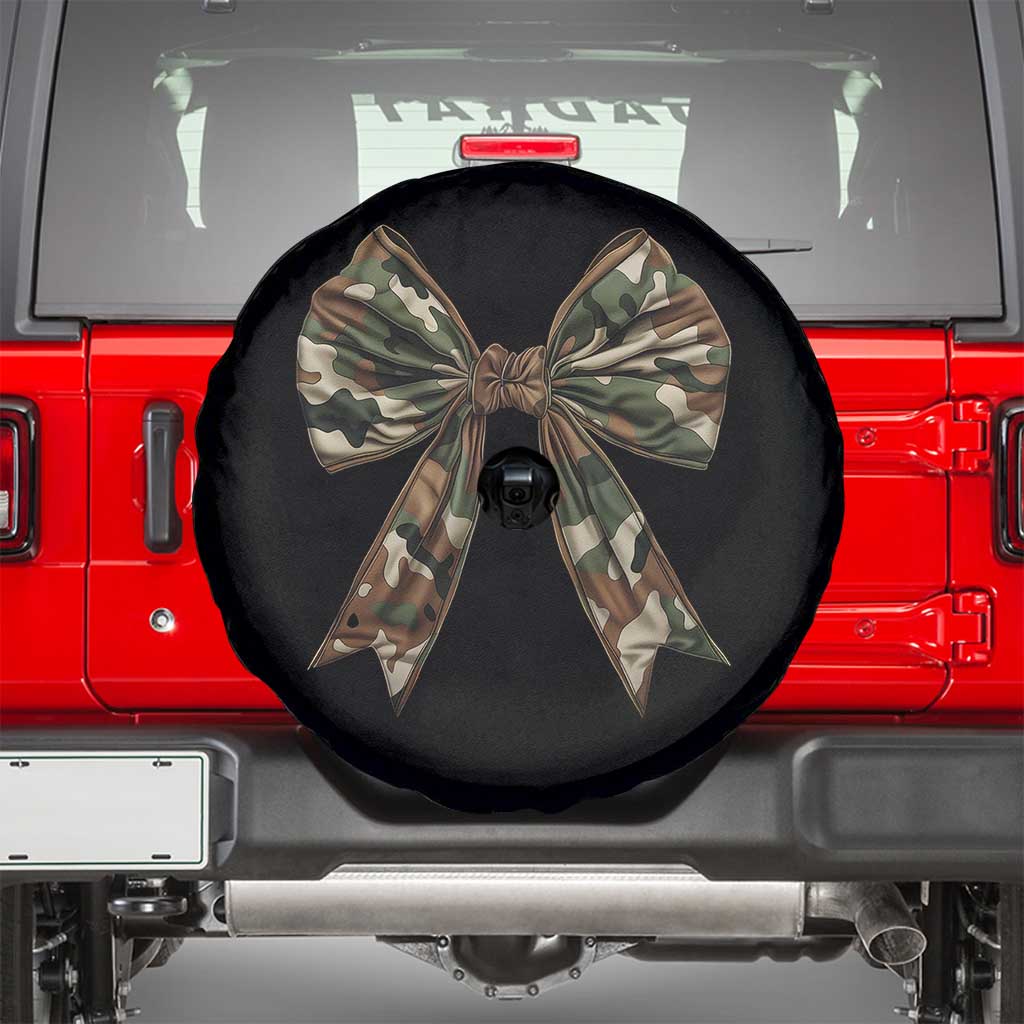 Camo Coquette Bow Spare Tire Cover Camouflage Old Hunting Women Girl