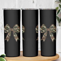 Camo Coquette Bow Skinny Tumbler Camouflage Old Hunting Women Girl