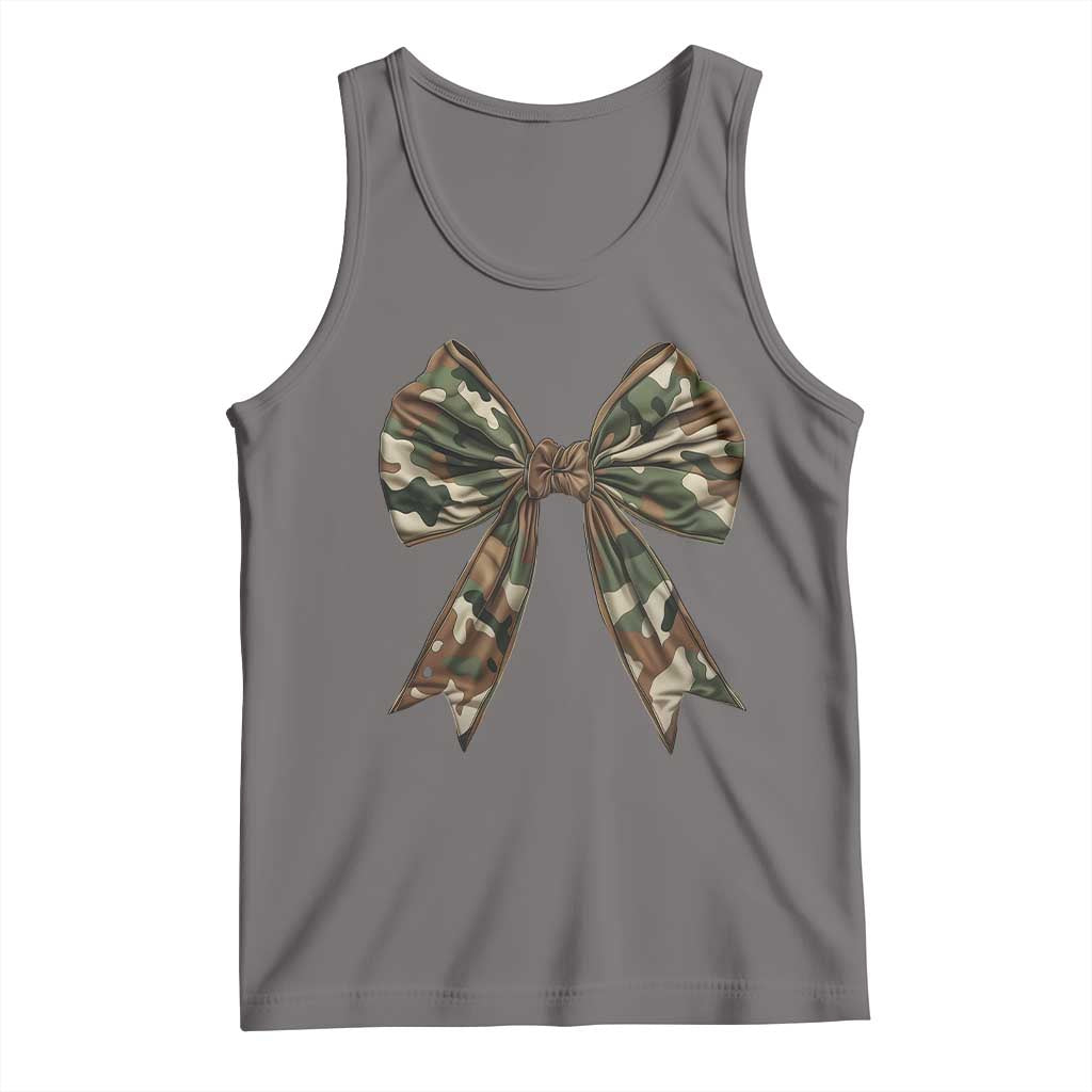 Camo Coquette Bow Tank Top Camouflage Old Hunting Women Girl
