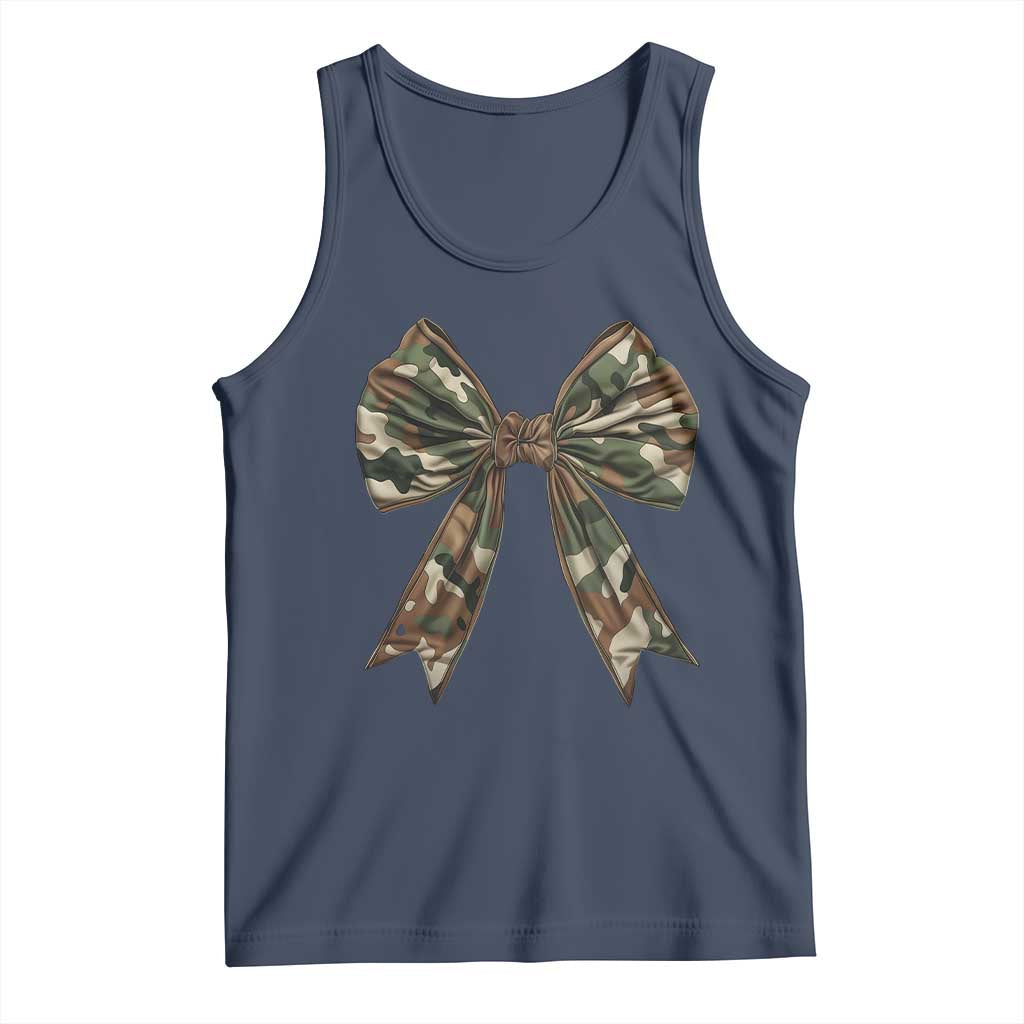 Camo Coquette Bow Tank Top Camouflage Old Hunting Women Girl