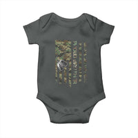 Personalized Proud Army Brother Baby Onesie Custom Name Dog Tag Camo American Flag Gift
