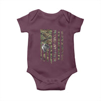 Personalized Proud Army Brother Baby Onesie Custom Name Dog Tag Camo American Flag Gift