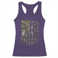Personalized Proud Army Brother Racerback Tank Top Custom Name Dog Tag Camo American Flag Gift