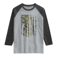 Personalized Proud Army Brother Raglan Shirt Custom Name Dog Tag Camo American Flag Gift