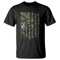 Personalized Proud Army Brother T Shirt Custom Name Dog Tag Camo American Flag Gift