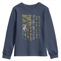 Personalized Proud Army Brother Youth Sweatshirt Custom Name Dog Tag Camo American Flag Gift