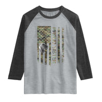 Personalized Proud Army Sister Raglan Shirt Custom Name Dog Tag Camo American Flag Gift