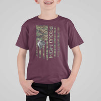 Personalized Proud Army Mom T Shirt For Kid Custom Name Dog Tag Camo American Flag Gift