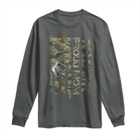 Personalized Proud Army Mom Long Sleeve Shirt Custom Name Dog Tag Camo American Flag Gift