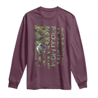 Personalized Proud Army Mom Long Sleeve Shirt Custom Name Dog Tag Camo American Flag Gift