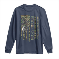 Personalized Proud Army Mom Long Sleeve Shirt Custom Name Dog Tag Camo American Flag Gift