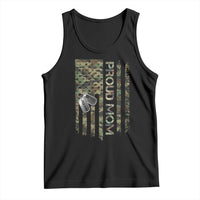 Personalized Proud Army Mom Tank Top Custom Name Dog Tag Camo American Flag Gift
