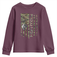 Personalized Proud Army Mom Youth Sweatshirt Custom Name Dog Tag Camo American Flag Gift