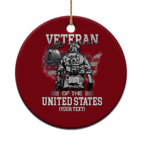 Personalized Veteran Flag Ceramic Ornament Custom Name U.S. Army
