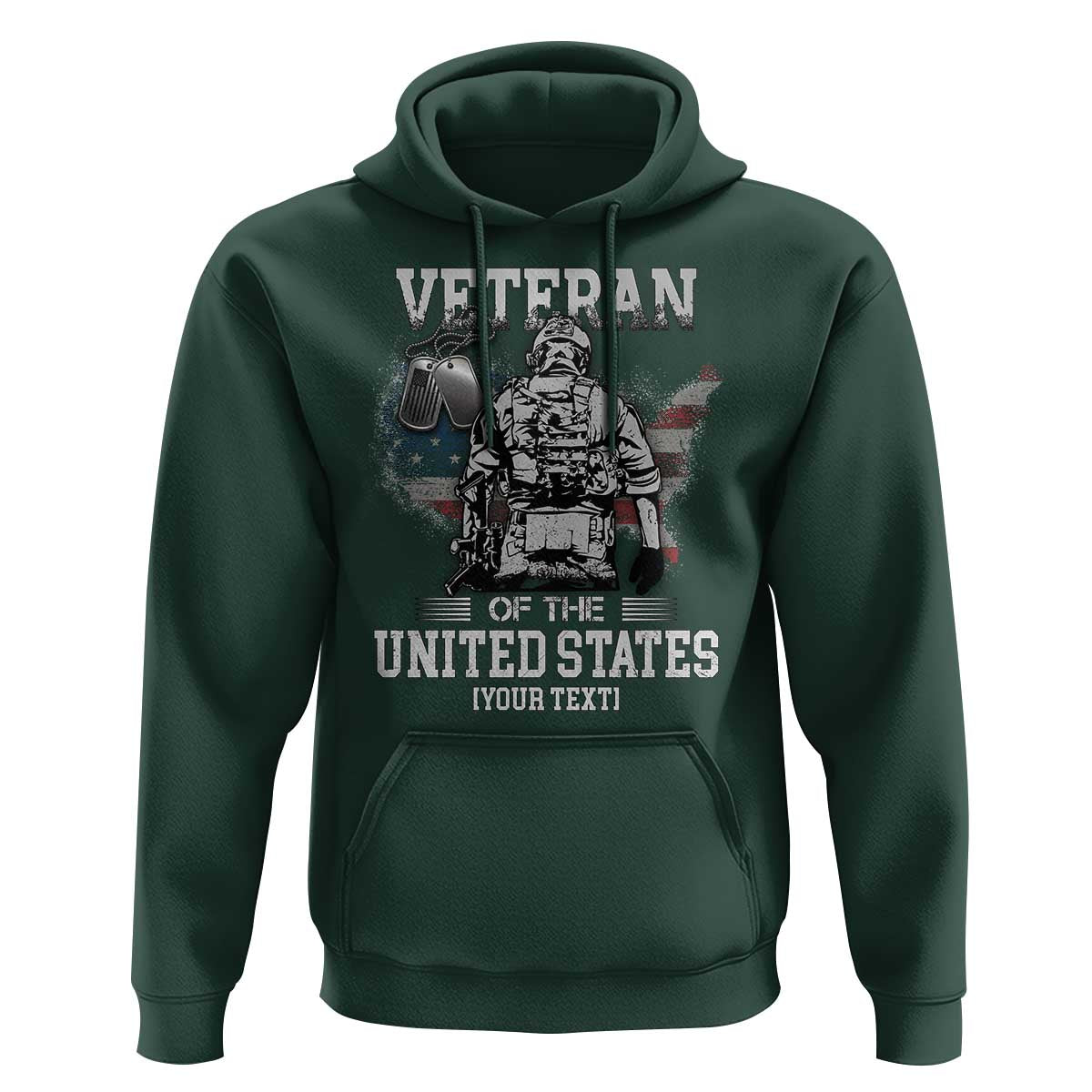 Personalized Veteran Flag Hoodie Custom Name U.S. Army