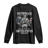 Personalized Veteran Flag Long Sleeve Shirt Custom Name U.S. Army