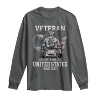 Personalized Veteran Flag Long Sleeve Shirt Custom Name U.S. Army