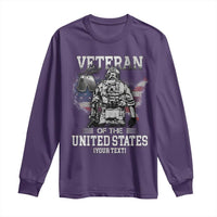 Personalized Veteran Flag Long Sleeve Shirt Custom Name U.S. Army
