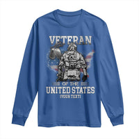 Personalized Veteran Flag Long Sleeve Shirt Custom Name U.S. Army