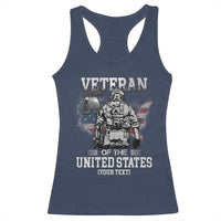 Personalized Veteran Flag Racerback Tank Top Custom Name U.S. Army