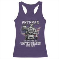 Personalized Veteran Flag Racerback Tank Top Custom Name U.S. Army