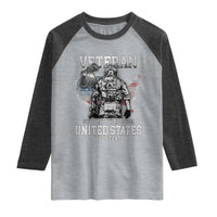 Personalized Veteran Flag Raglan Shirt Custom Name U.S. Army