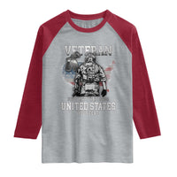 Personalized Veteran Flag Raglan Shirt Custom Name U.S. Army