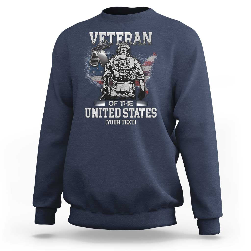 Personalized Veteran Flag Sweatshirt Custom Name U.S. Army