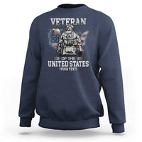 Personalized Veteran Flag Sweatshirt Custom Name U.S. Army