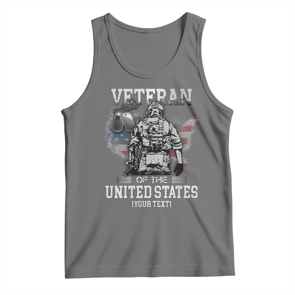Personalized Veteran Flag Tank Top Custom Name U.S. Army