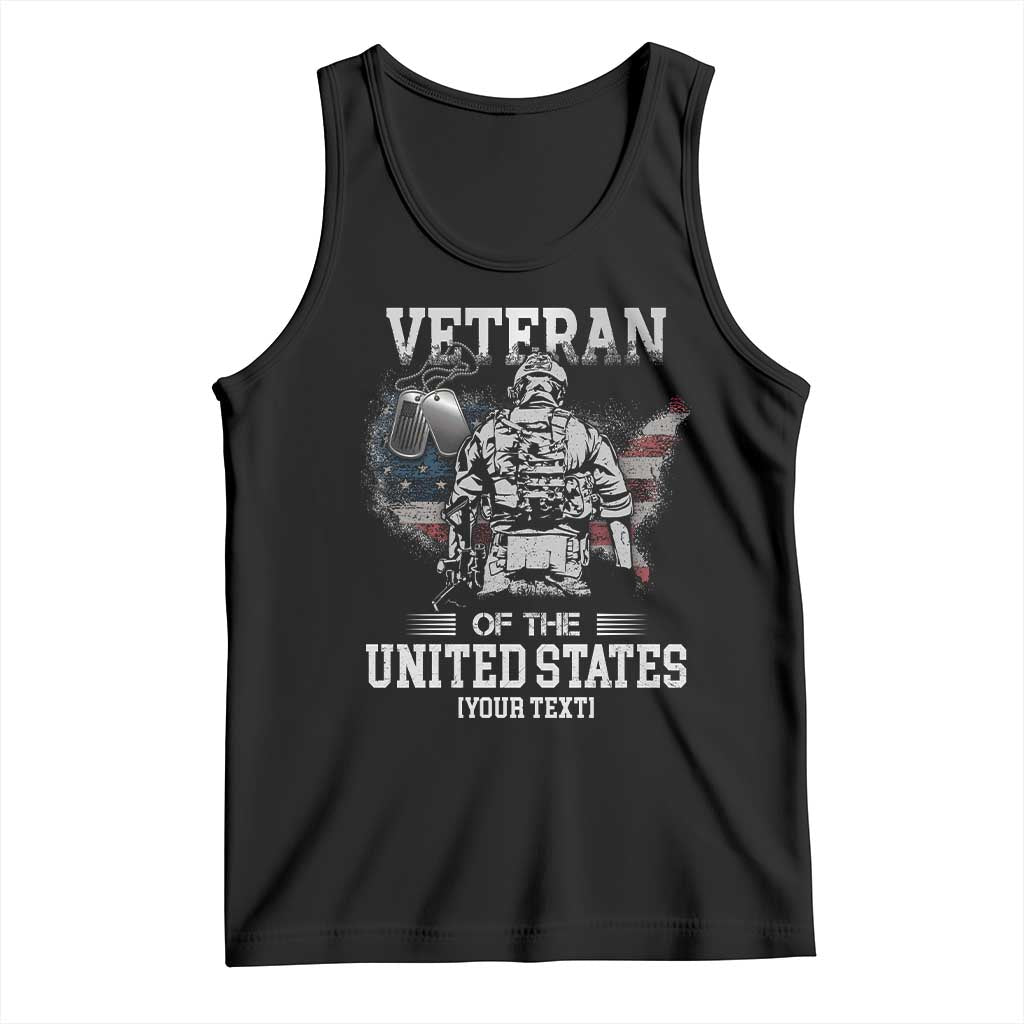 Personalized Veteran Flag Tank Top Custom Name U.S. Army