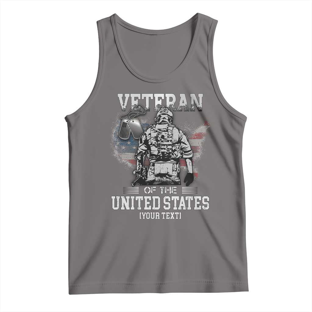 Personalized Veteran Flag Tank Top Custom Name U.S. Army