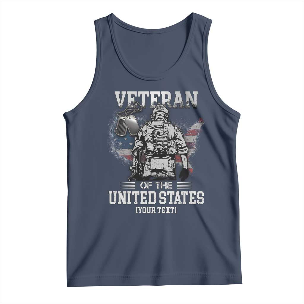 Personalized Veteran Flag Tank Top Custom Name U.S. Army