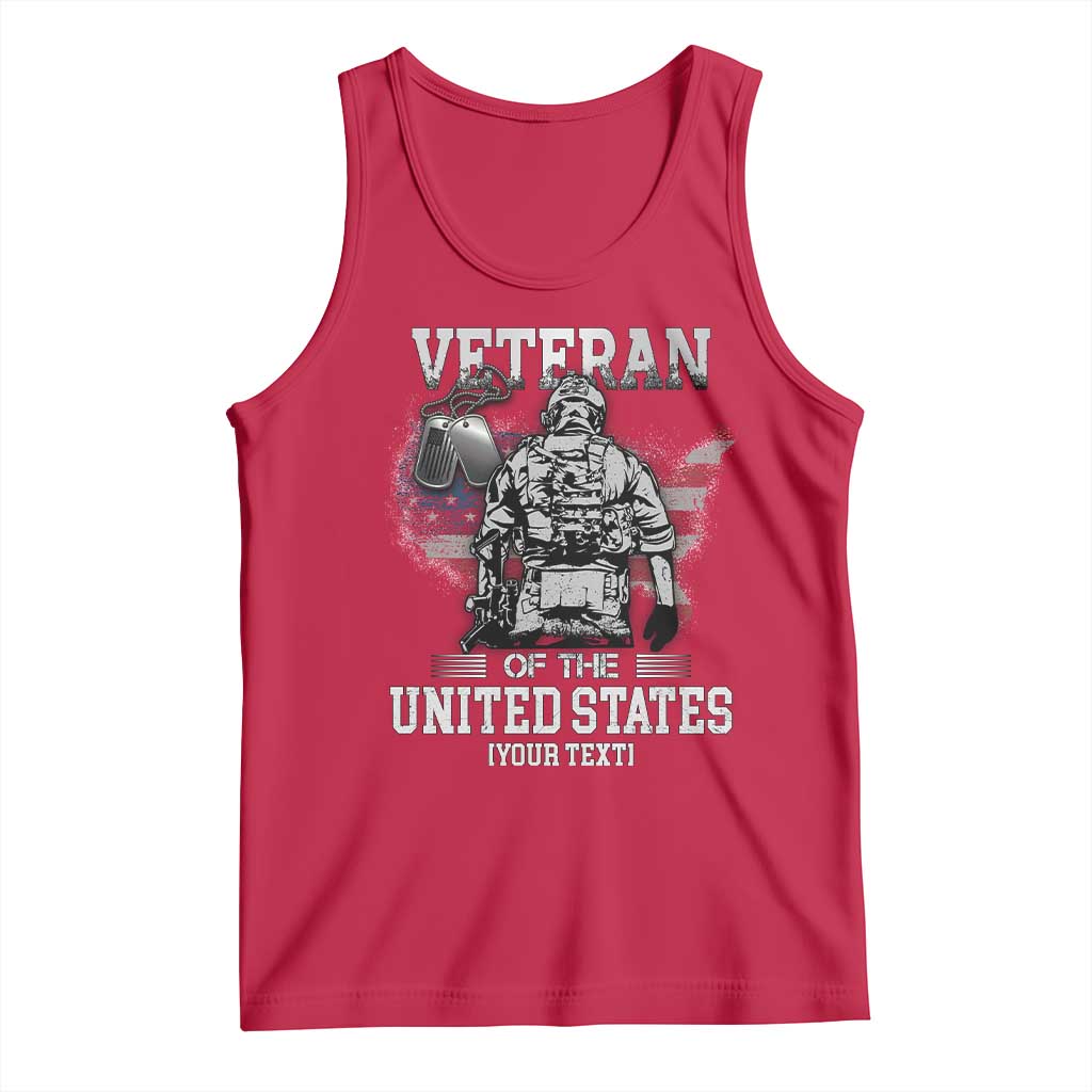 Personalized Veteran Flag Tank Top Custom Name U.S. Army