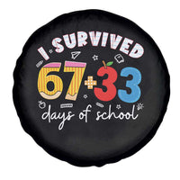 I Survived 67 33 Days Of School Spare Tire Cover Funny Six Seven Meme Boys Kids 100th Day