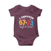 I Survived 67 33 Days Of School Baby Onesie Funny Six Seven Meme Boys Kids 100th Day