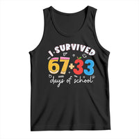 I Survived 67 33 Days Of School Tank Top Funny Six Seven Meme Boys Kids 100th Day