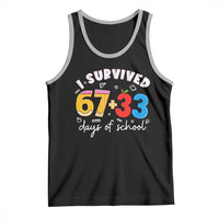 I Survived 67 33 Days Of School Tank Top Funny Six Seven Meme Boys Kids 100th Day