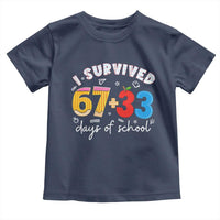 I Survived 67 33 Days Of School Toddler T Shirt Funny Six Seven Meme Boys Kids 100th Day