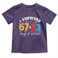I Survived 67 33 Days Of School Toddler T Shirt Funny Six Seven Meme Boys Kids 100th Day