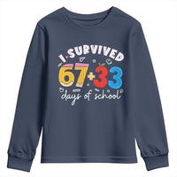 I Survived 67 33 Days Of School Youth Sweatshirt Funny Six Seven Meme Boys Kids 100th Day