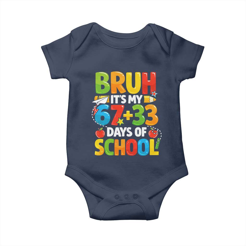 Bruh Its My 67 33 Days Of School Baby Onesie Funny Six Seven Meme Boys Kids 100th Day