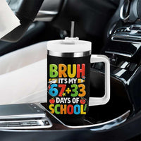 Bruh Its My 67 33 Days Of School Tumbler With Handle Funny Six Seven Meme Boys Kids 100th Day