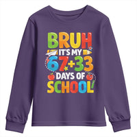 Bruh Its My 67 33 Days Of School Youth Sweatshirt Funny Six Seven Meme Boys Kids 100th Day