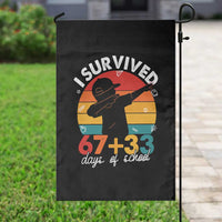 I Survived 67 33 Days Of School Garden Flag Funny Six Seven Meme Math Teacher Kids 100th Day