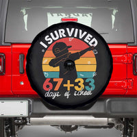 I Survived 67 33 Days Of School Spare Tire Cover Funny Six Seven Meme Math Teacher Kids 100th Day