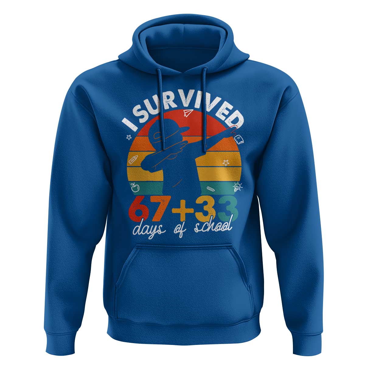 I Survived 67 33 Days Of School Hoodie Funny Six Seven Meme Math Teacher Kids 100th Day