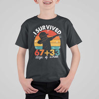 I Survived 67 33 Days Of School T Shirt For Kid Funny Six Seven Meme Math Teacher Kids 100th Day