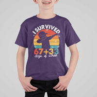 I Survived 67 33 Days Of School T Shirt For Kid Funny Six Seven Meme Math Teacher Kids 100th Day
