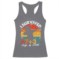 I Survived 67 33 Days Of School Racerback Tank Top Funny Six Seven Meme Math Teacher Kids 100th Day